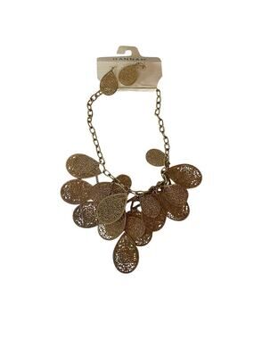 Hannah Necklace & Ear Ring Set NEW 18" Single Strand Party Bohemian Layering